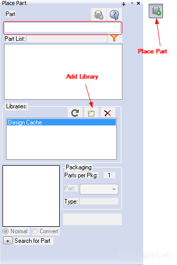 07 PlacePart AddLibrary