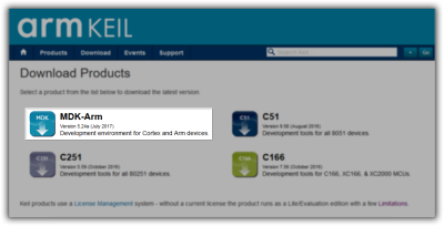 keil product download mdk arm s